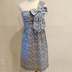 J. Crew Liberty Of London Dress Claire Aude One Shoulder Ditsy Floral 4